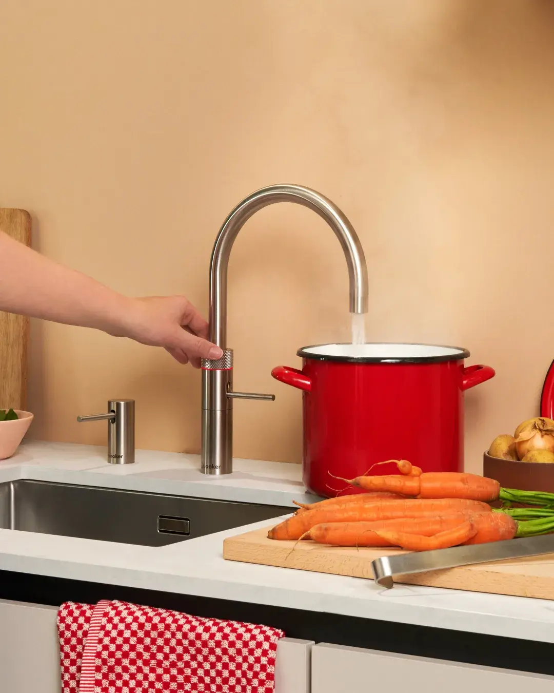 Quooker Fusion Rund Edelstahl